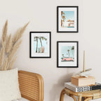 Black Picture Frame with Mat For 8x10 Photos