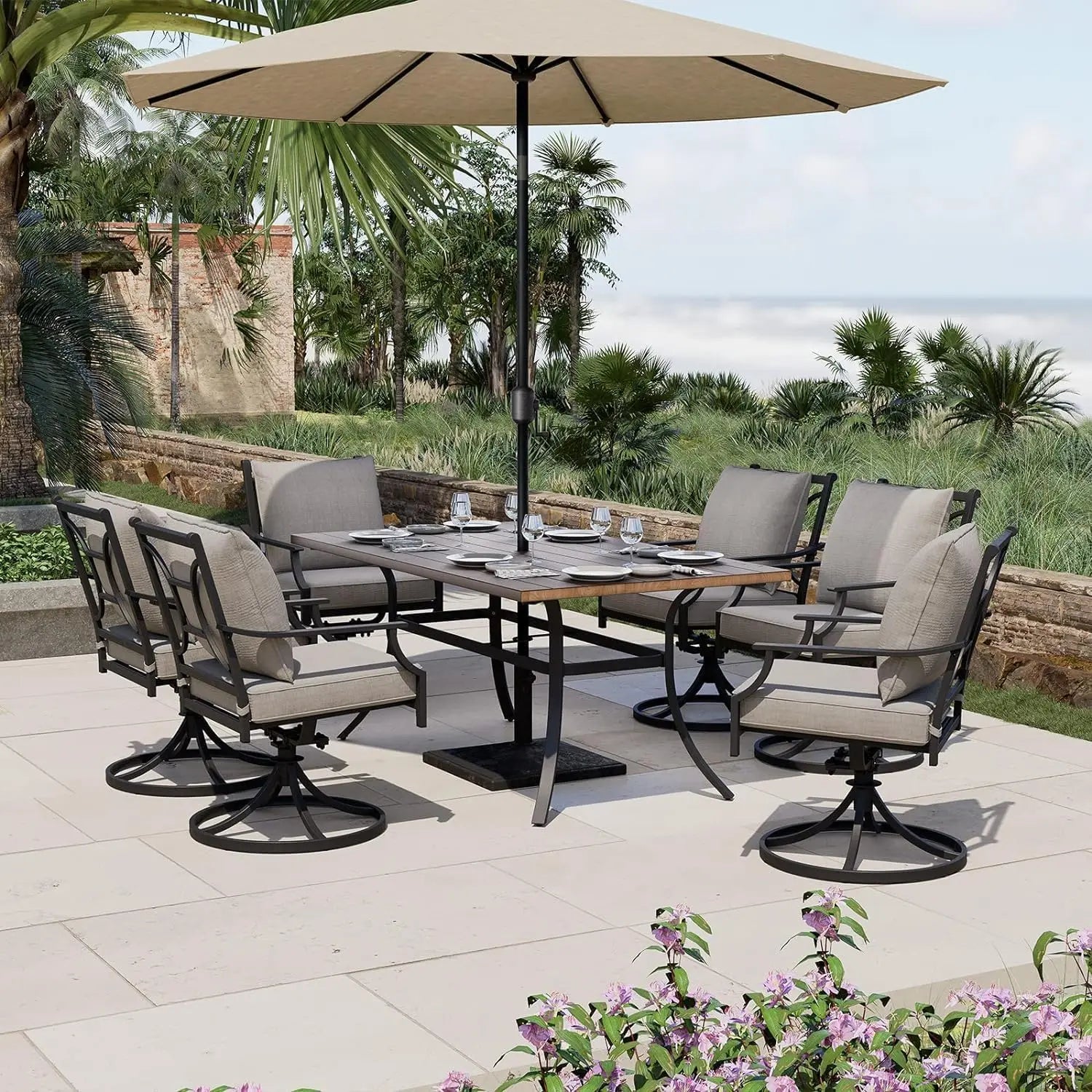 7 Pc Patio Dining Set for 6