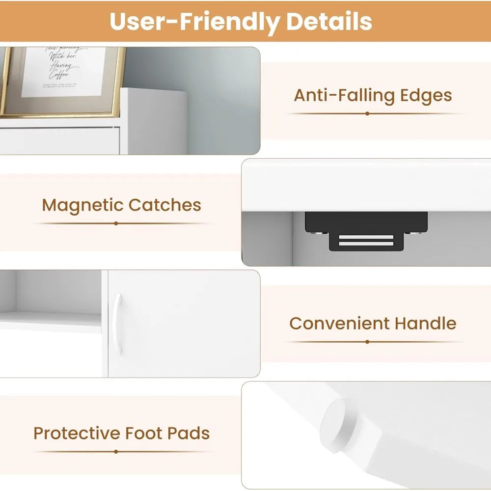 L Shaped Corner Desk with Hutch