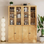 4-Piece Large TV Stand with Bookshelves