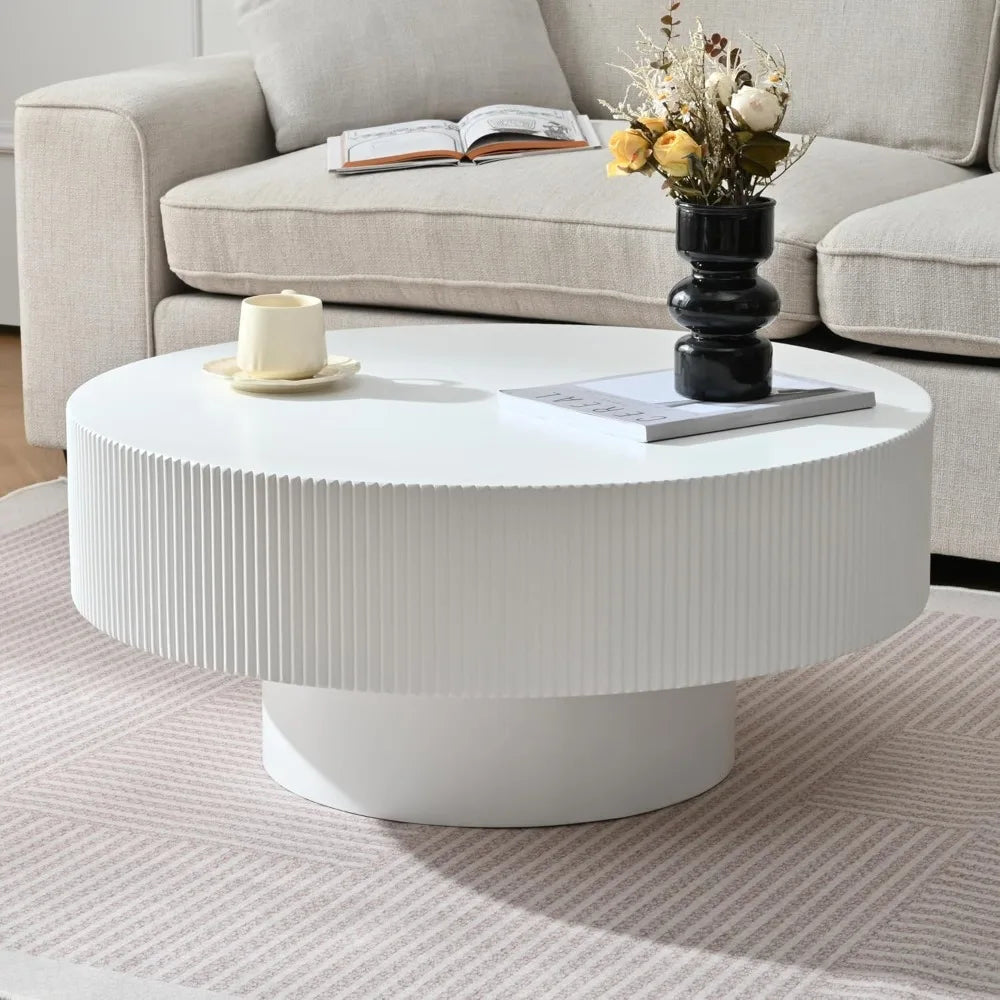31.5" Round Drum Coffee Table