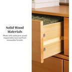 6-Drawer Caramel Solid Wood Dresser