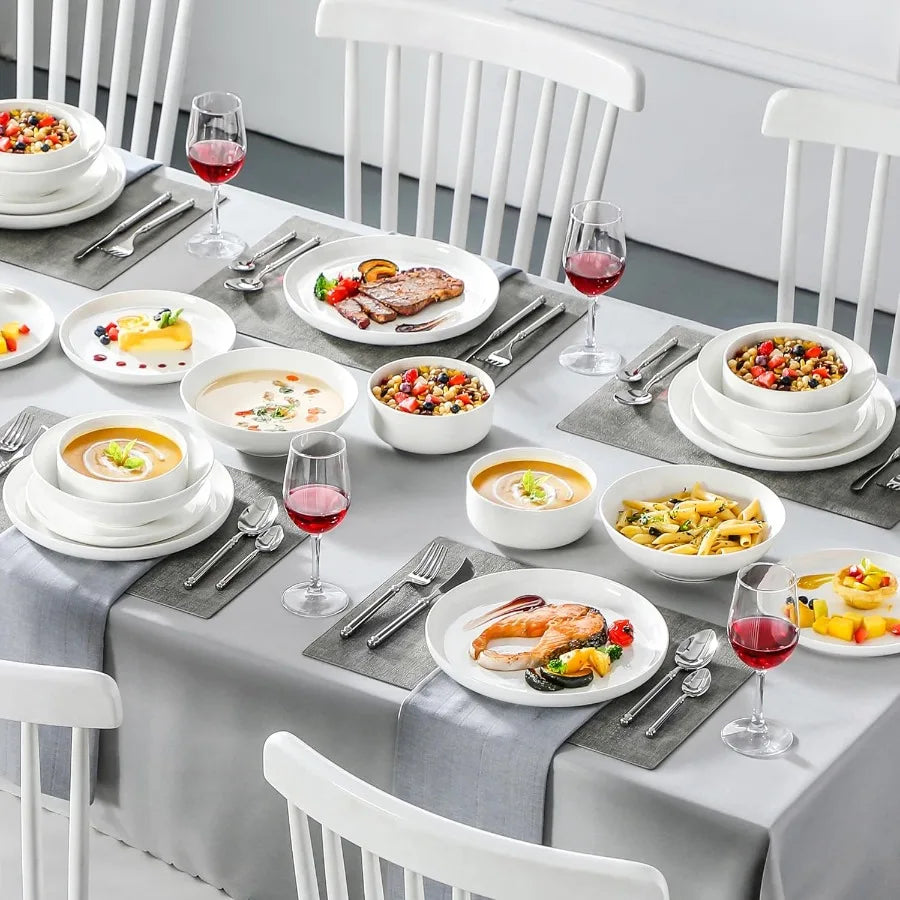 MALACASA  24 Pieces  Porcelain Dinnerware Set