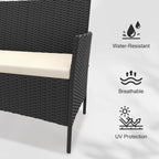 4-Piece Rattan Patio Set