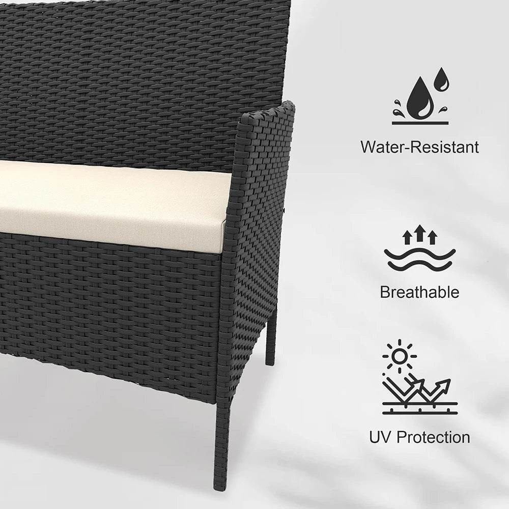 4-Piece Rattan Patio Set