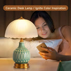 16" Vintage Ceramic Table Lamp