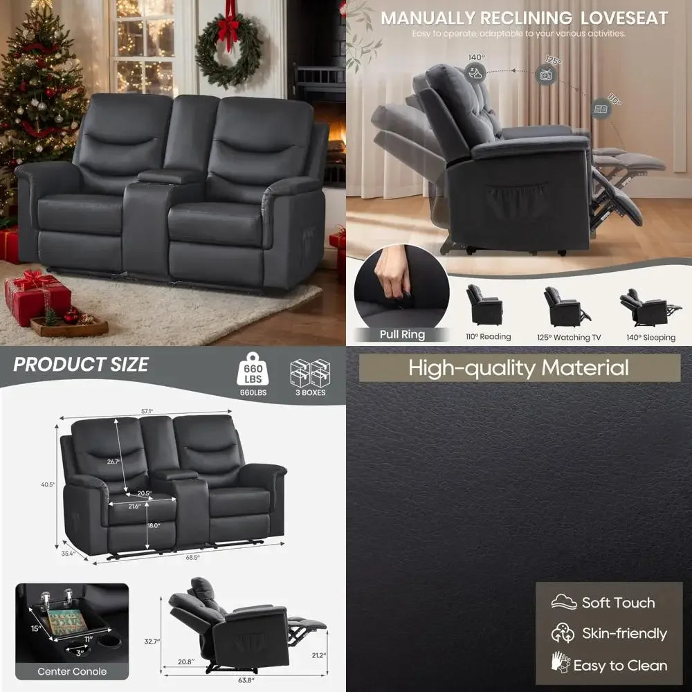 Double Reclining Loveseat With Center Console