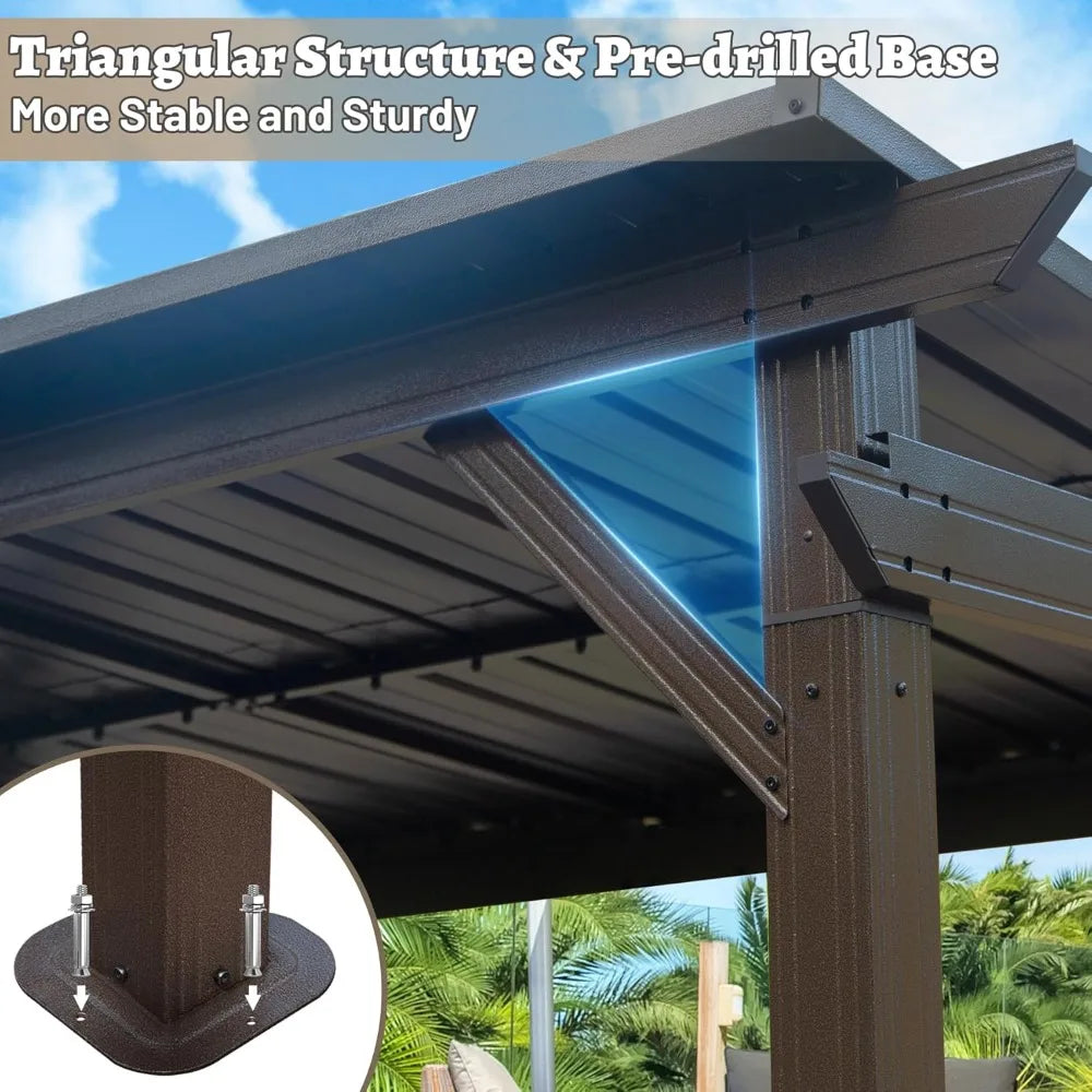 6.5x12FT Hardtop All-Weather Gazebo