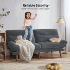 66 Inch Convertible Corduroy Futon Sofa Bed