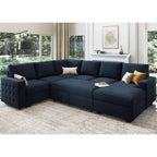 Sectional Sleeper Sofa with Pull-Out Bed