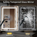 24"x32" LED Bathroom Mirror with Dimmable Lights