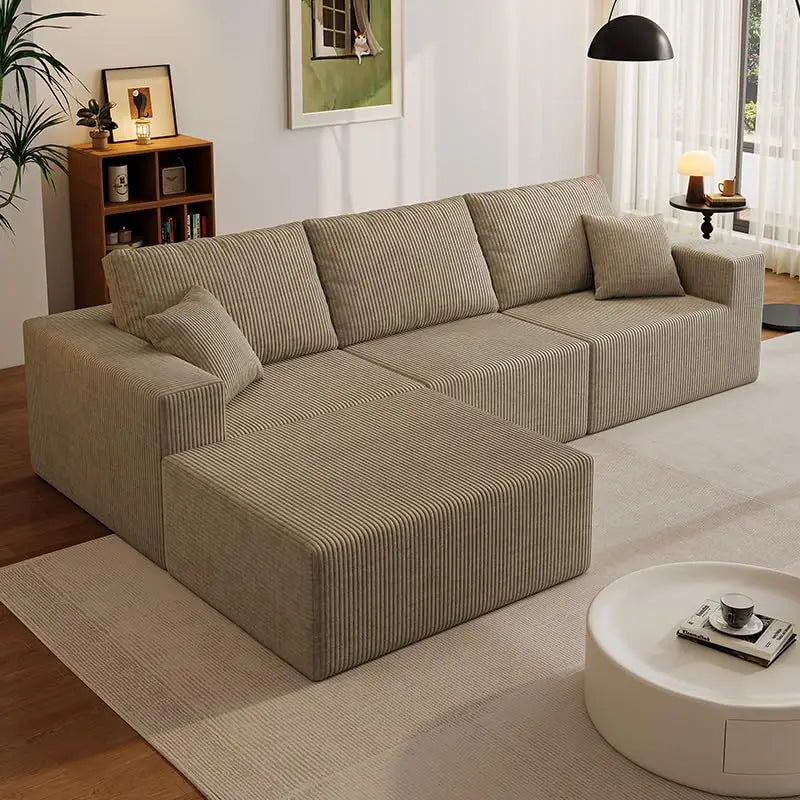 139" Sectional L-Shape Sofa With Chaise