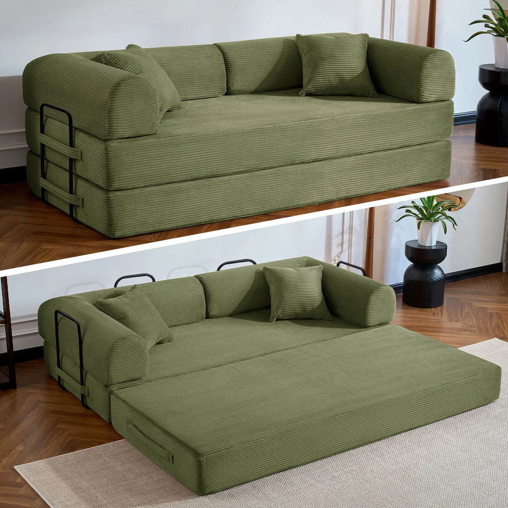 79’’ Folding Convertible Sofa Bed ,Corduroy