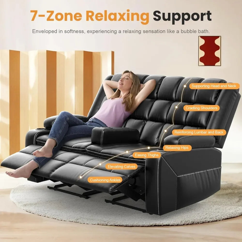 "Double Reclining Loveseat With Removable Console