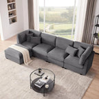 Oversized Corduroy Sofa with Memory Foam