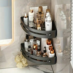 2Pc Wall Mounted Corner Rack: No-Drill