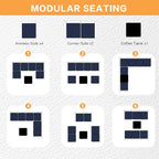 7-Piece Modular Outdoor Patio Furniture Set