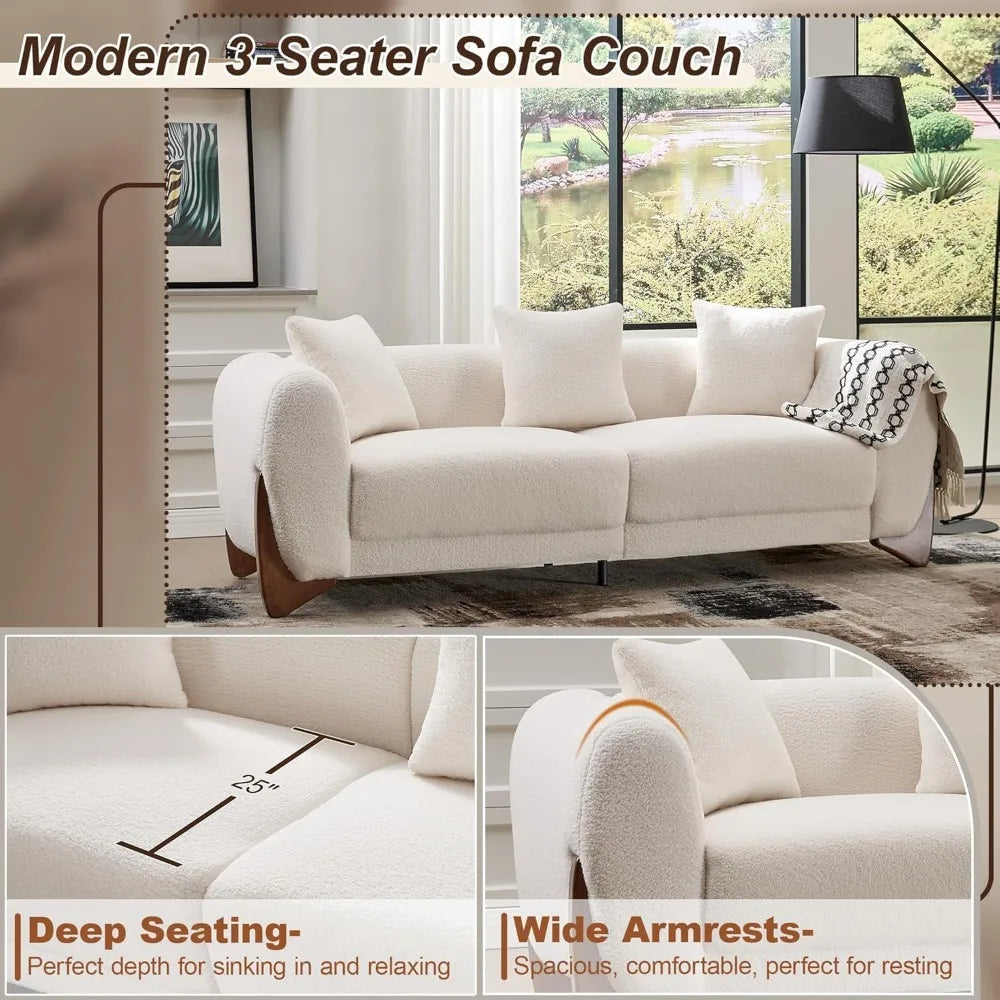 87" Modern Cloud Couch with Deep Seat