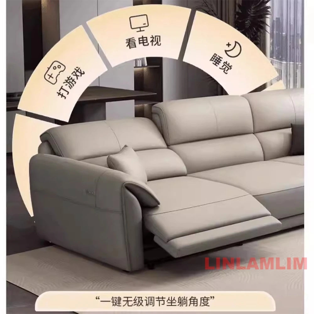 Leather Power Reclining Sofa – Sectional Couch