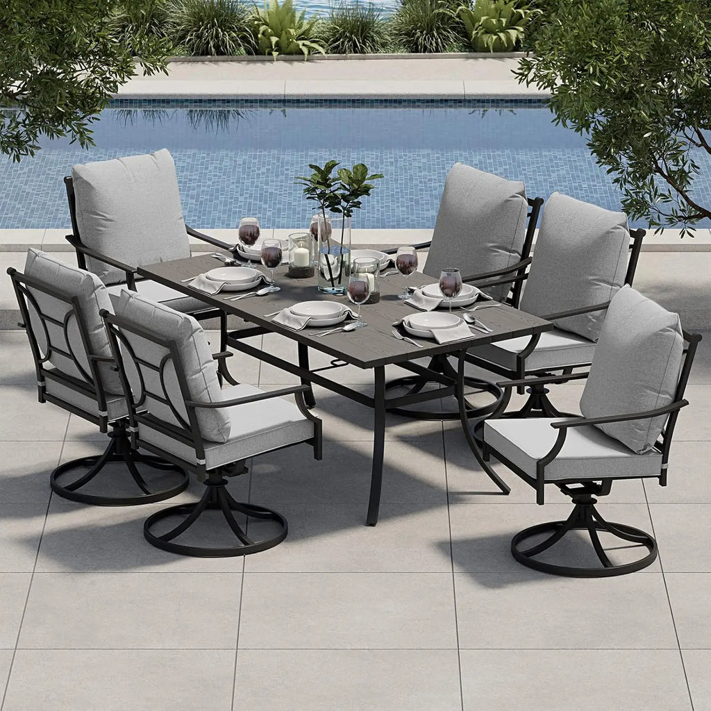 7 Pc Patio Dining Set for 6