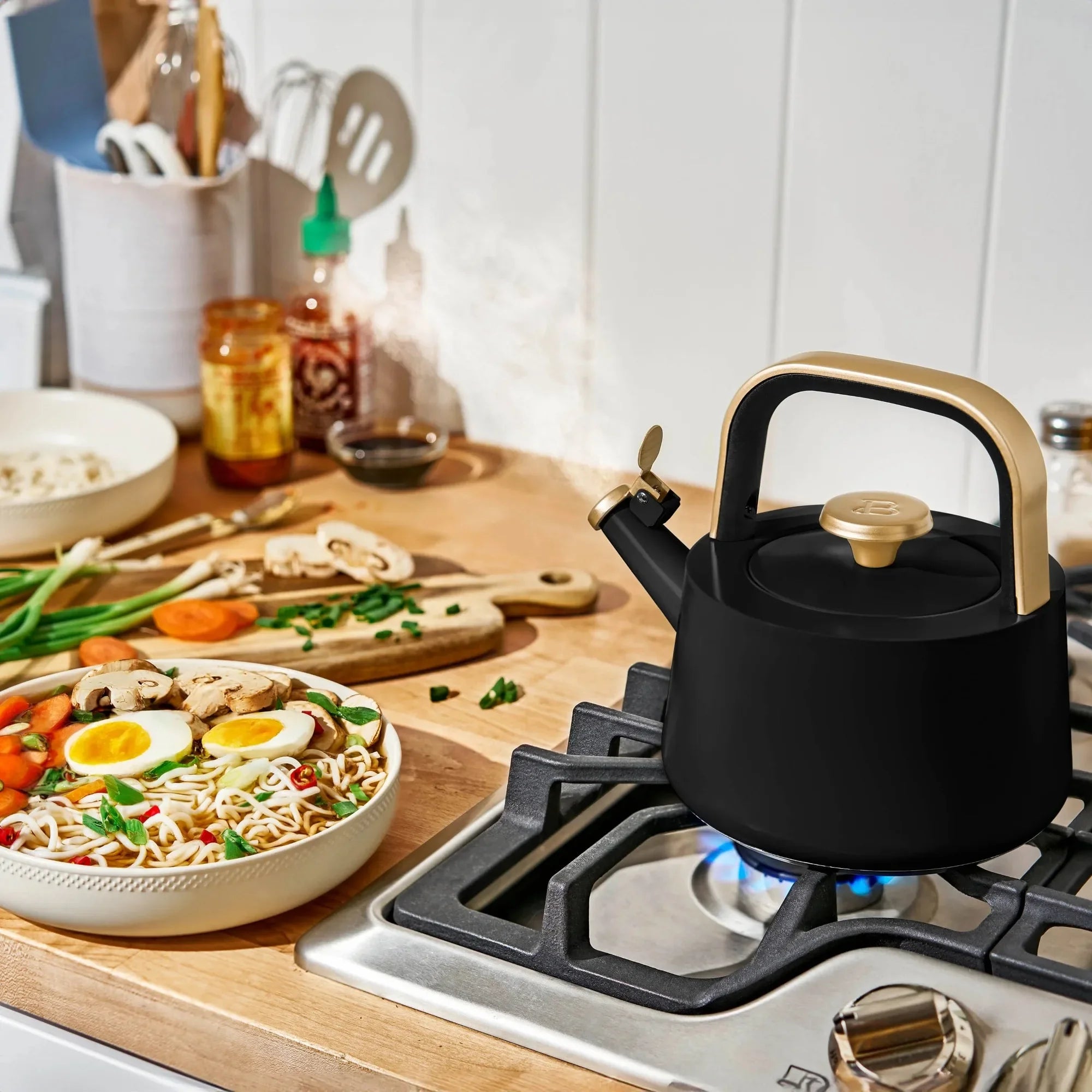 1.8L Black Ceramic Tea Kettle