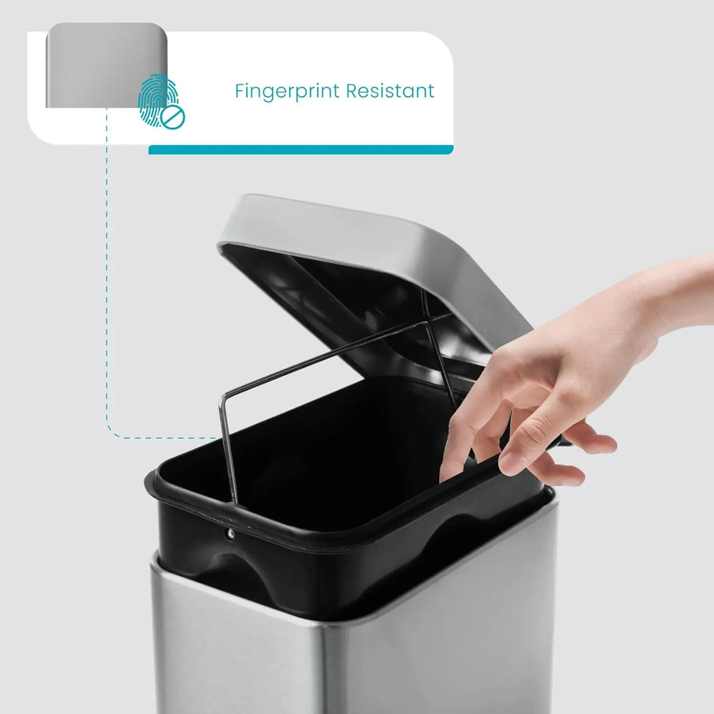 1.3 Gallon Stainless Steel Bathroom Trash Can