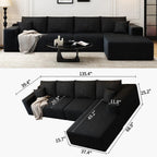 Corduroy Sectional Sofa, Modular Recliner