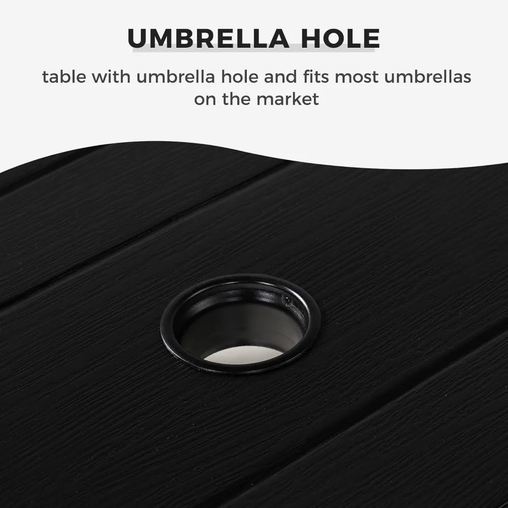 7 Pc Outdoor Wicker Dining Set for 6