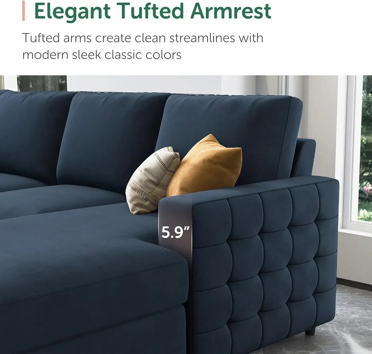 Sectional Sleeper Sofa with Storage Chaise Lounge