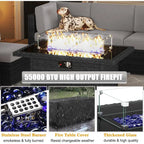 Wicker Rattan Patio Furniture Set With Fire Pit