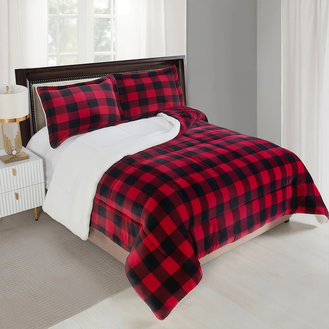 Cozy Fleece Buffalo Plaid Blanket