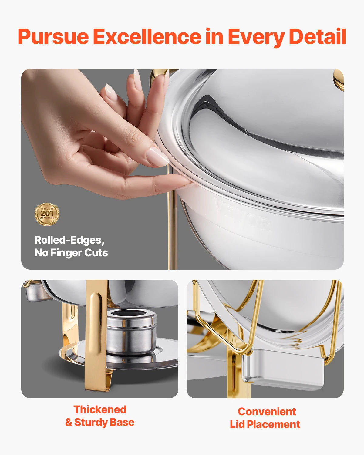 4 Piece Stainless Steel Chafing Dish