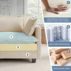 113.4" Modular Sectional Sofa with Ottoman