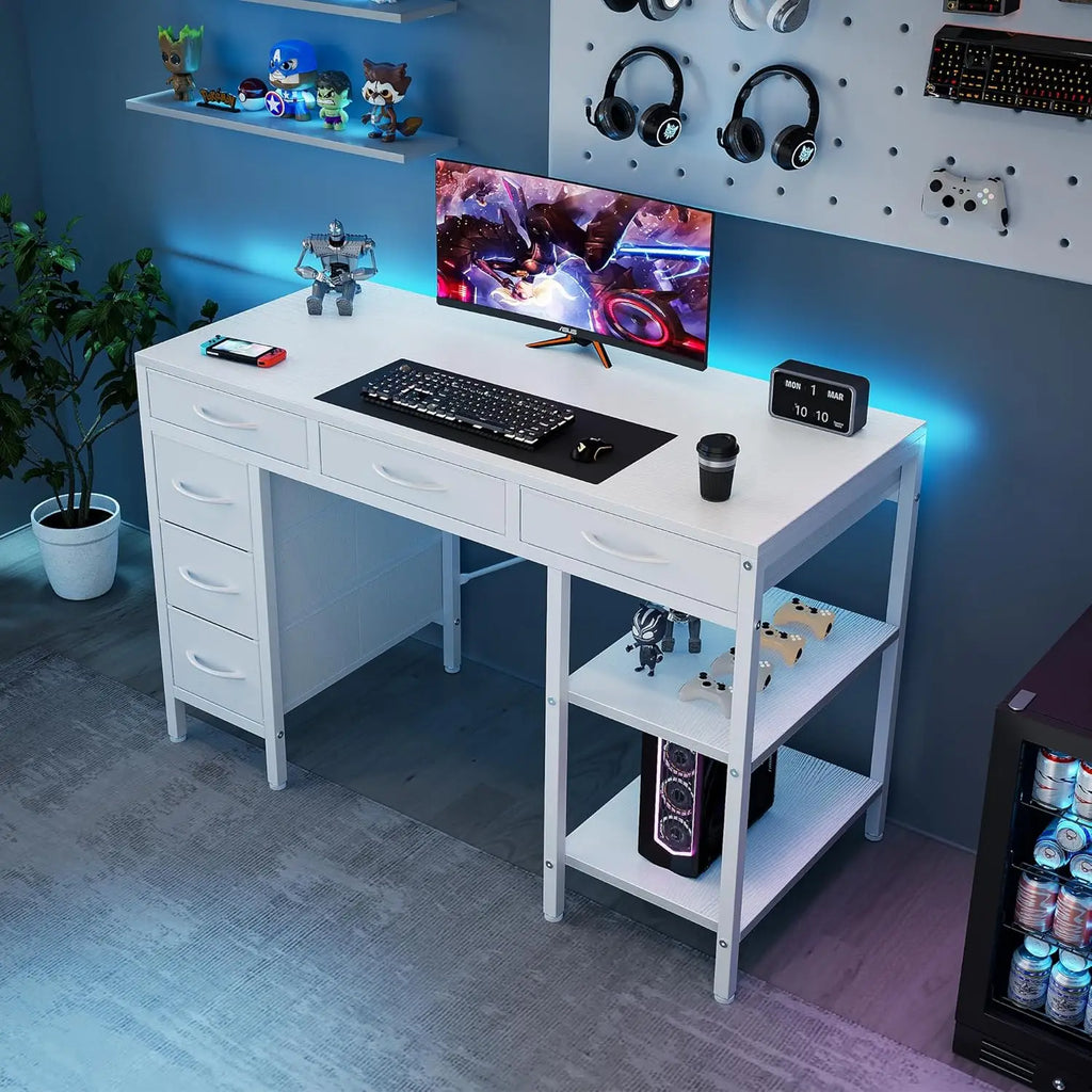 47-Inch Computer Desk with 6 Drawers